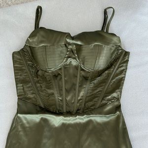 Satin corset dress